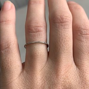 14 kt white gold Diamond Half Eternity Band